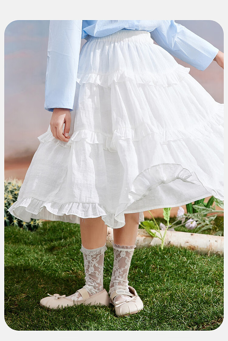 ASK JUNIOR Girls' Princess Dress, Summer Thin Breathable Skirt, Dance Children's Dress 8