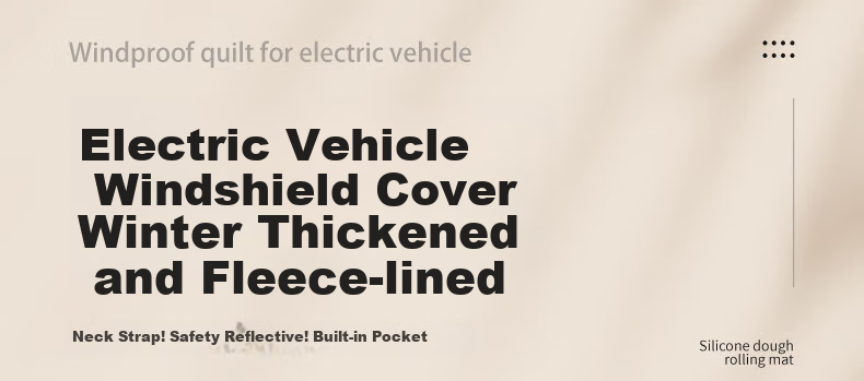 Adandyish Electric Scooter Windshield Cover, Thickened for Autumn And Winter, Windproof, Warm, Rain-Resistant, with Pockets, Reflective, Shoulder Protection, Gray 1