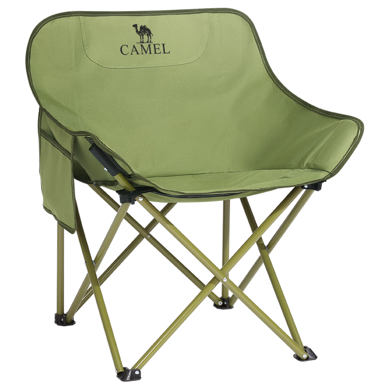 CAMEL Outdoor Refined Camping Folding Chair, Fishing Stool, Beach Lounge Chair, Lazy Moon Chair, 1J32265970B