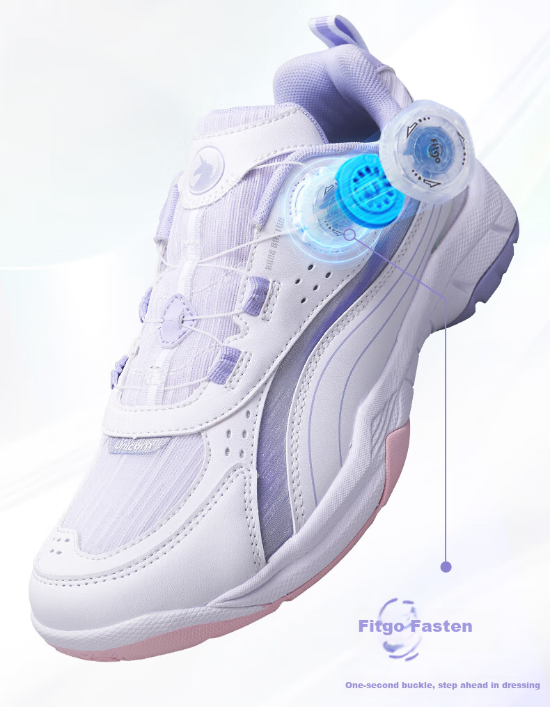 KUMPOO Badminton Shoes, Xunfeng Lightweight Breathable Non-Slip Wear-Resistant High-Aesthetic Fly-Knot Shoes KHR-D96S, Zhenji Purple, Size 38 3