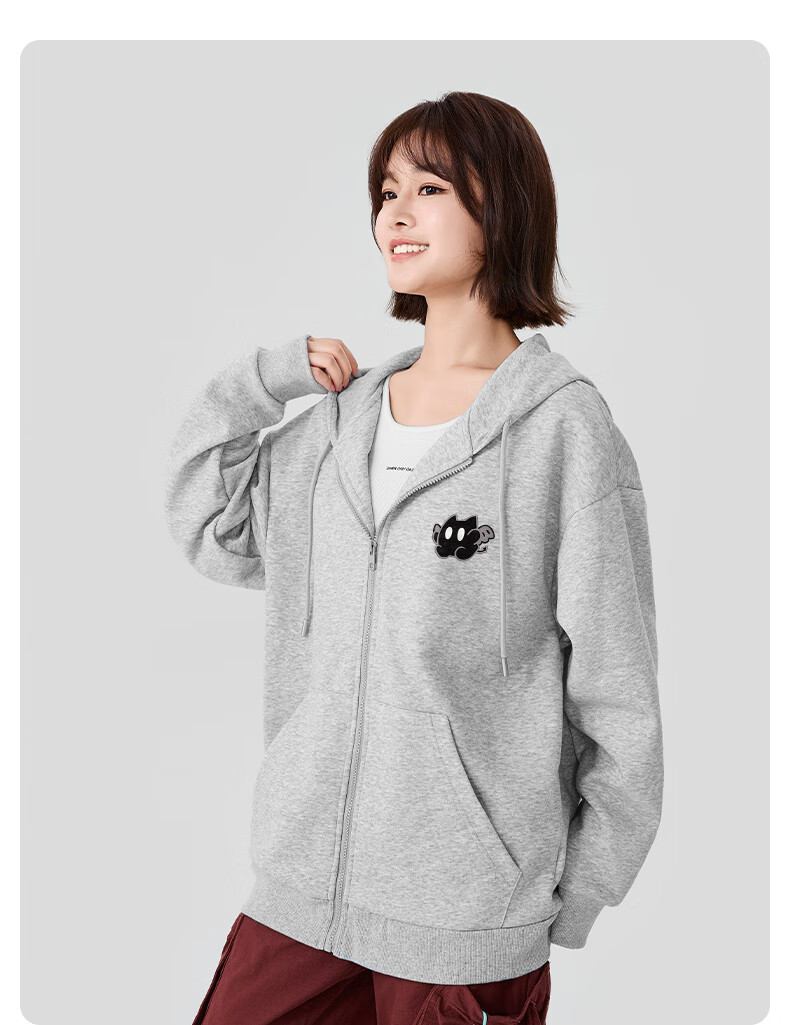 Baleno Hooded Sweatshirt, Couple Style, Spring Cute Pet Print, Casual Versatile Top for Men And Women, Loose-Fitting Cardigan Jacket for Students 4