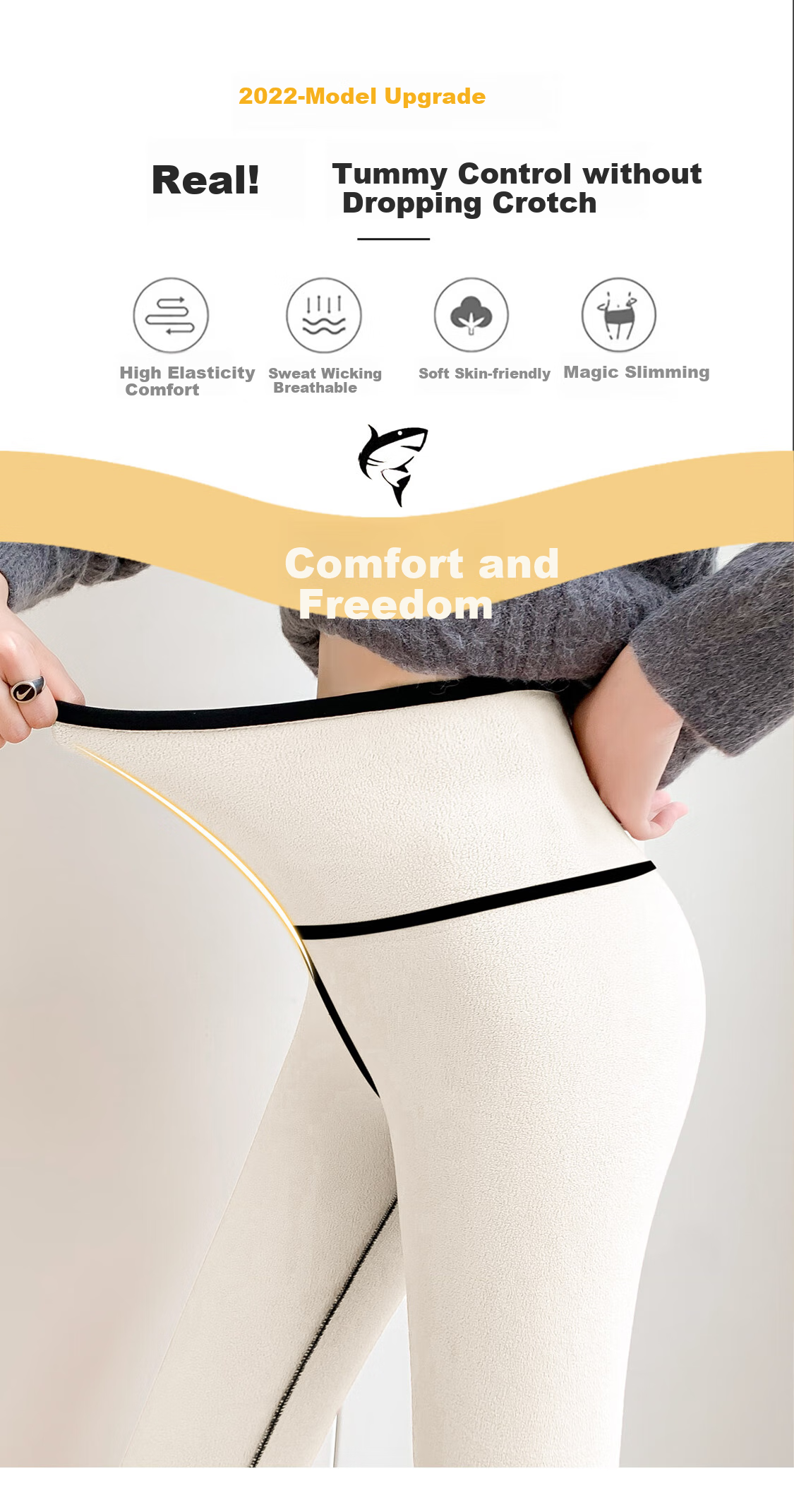 LangSha High-Waisted Tummy Control Leggings for Women, 400g Slimming Thermal Underwear, Warm Cotton Pants Suitable for Yoga, Butt-Lifting And Outdoor Wear 6