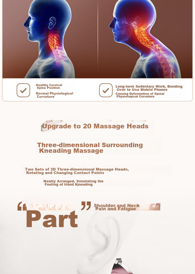 WayourCare Neck Massager Pillow for Cervical Spine, Shoulder, Back And Whole Body Heat Therapy Pad Gift Box for Girlfriend, Elderly, Mid-Autumn Festival Birthday Present 7