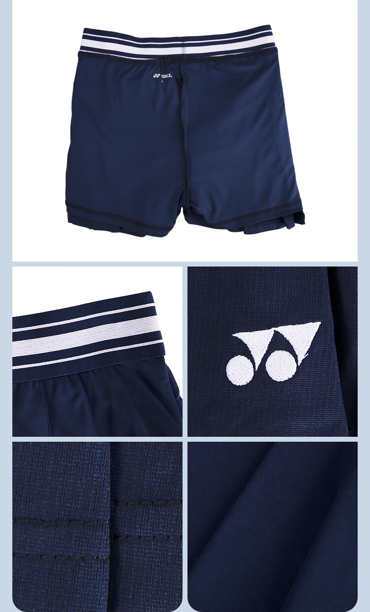YONEX Badminton Skirt Fashion Professional Competition Pleated Slim Fit Versatile Short Skirt 220145TCR Black O 4