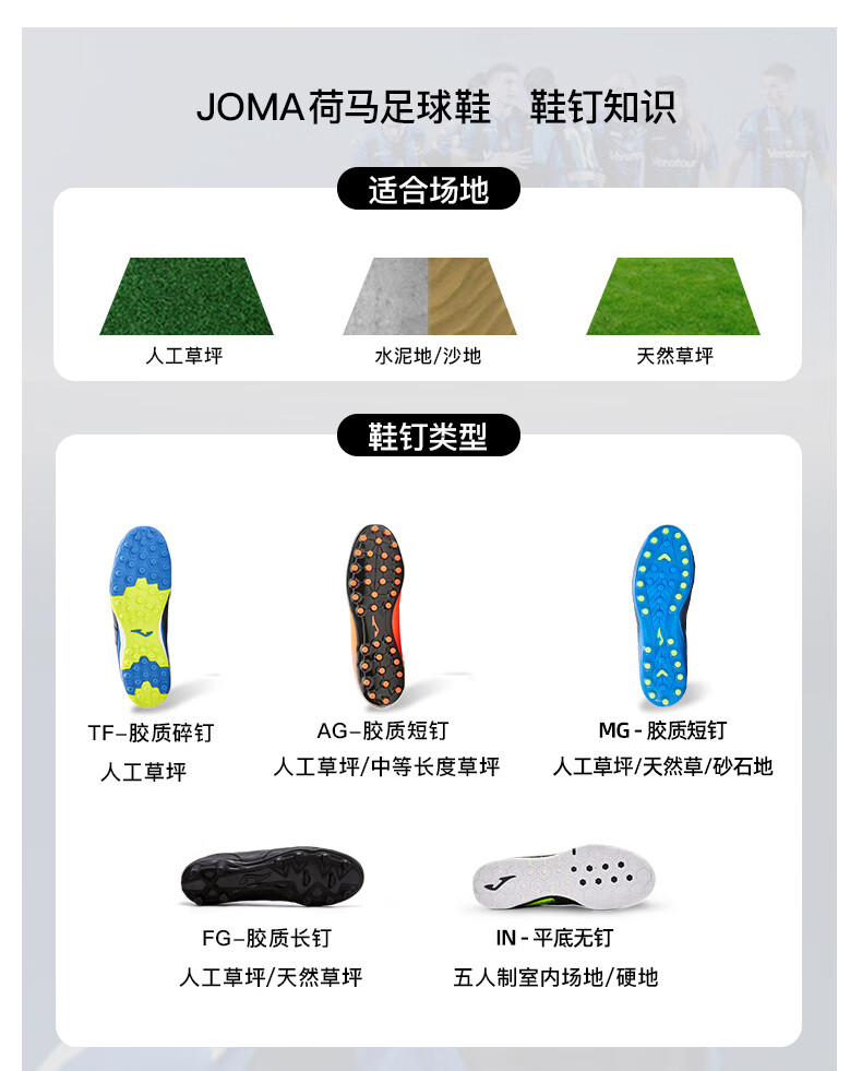 JOMA Kangaroo Leather Soccer Cleats for Men, Women, Adults, Teenagers And Children MG Studs Professional Competition Football Training Shoes White Size 43 15