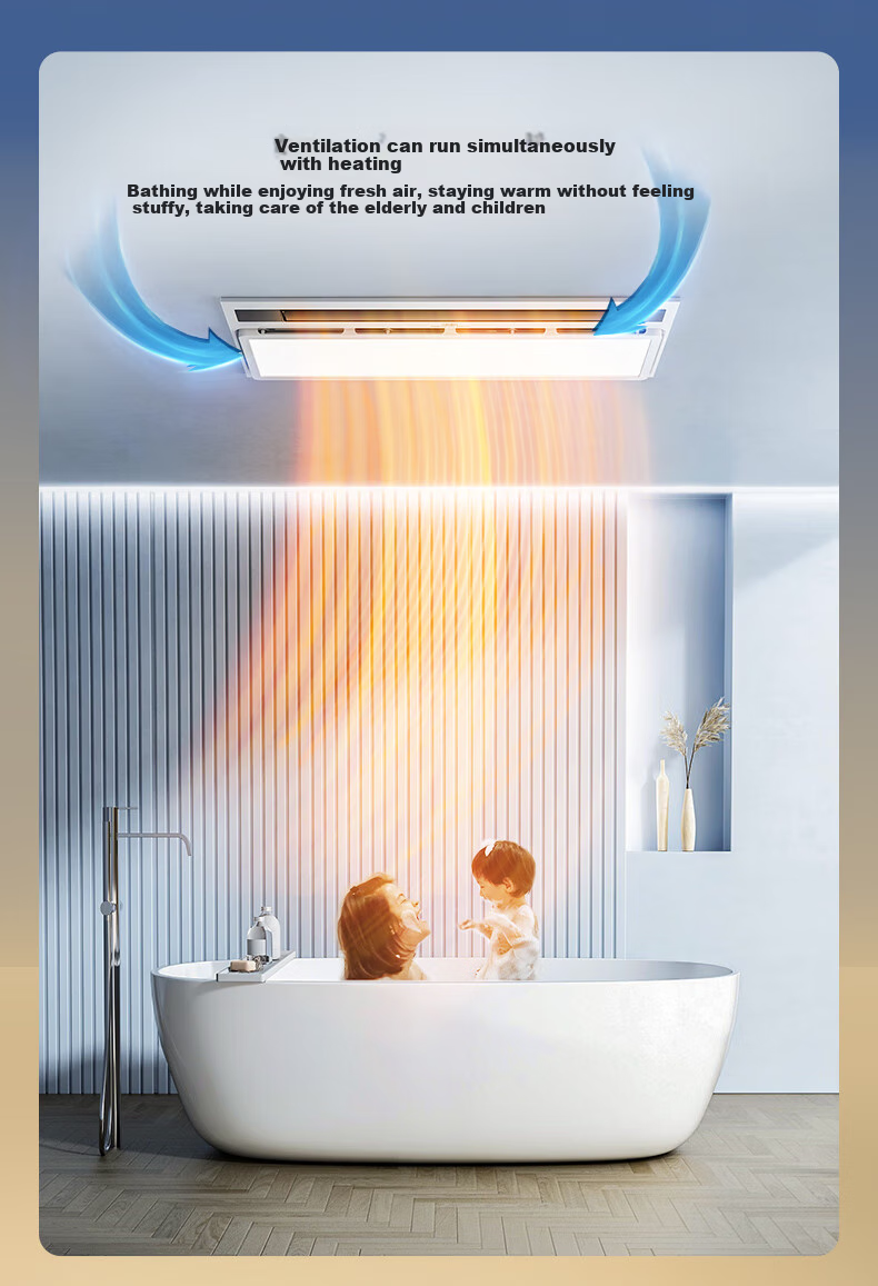 HEGII Smart Bathroom Heater HLY Series Integrated Lighting And Exhaust Fan Heater HLY301 4