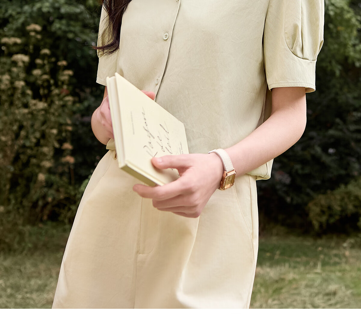 Chushen Summer Short Sleeve Shirt Women Fashion Lapel Design Commuter Casual Blouse S52S004 Light Yellow L 1