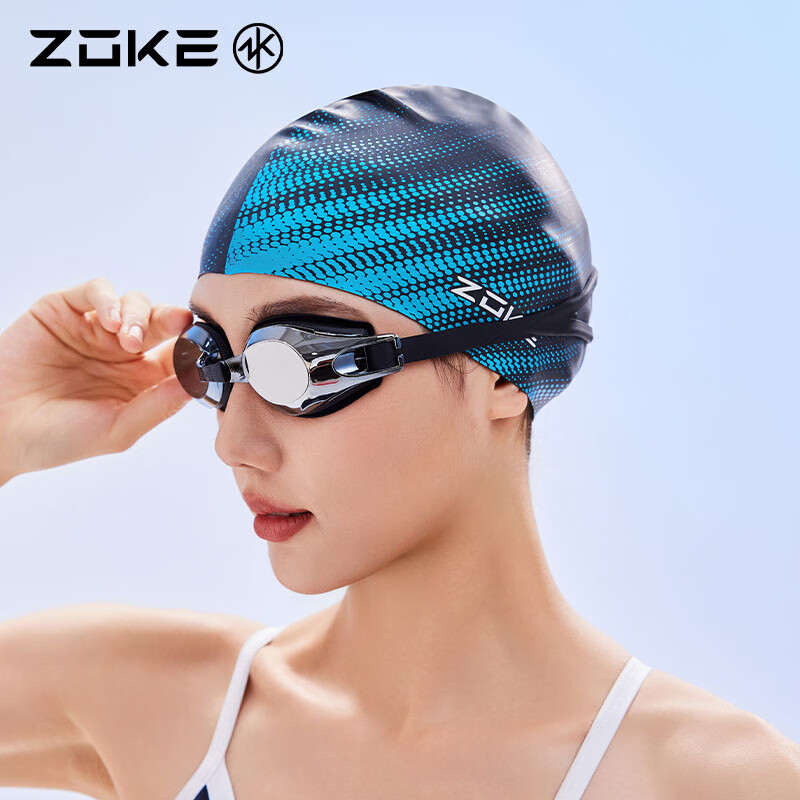 ZOKE Adult Electroplated Swimming Goggles, Unisex, for Swimming Training, Anti-Fog, Comfortable, High-Definition Sports Swimming Goggles MH6216-1
