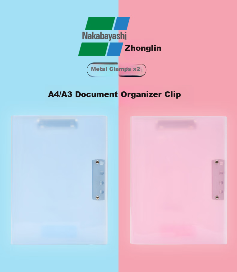 Nakabayashi A3/A4 File Folder with Insert Pages, Student Exam Paper Storage Organizer, Artwork Collection Folder, Certificate Holder, Blue A3 Exam Paper Pouch 1