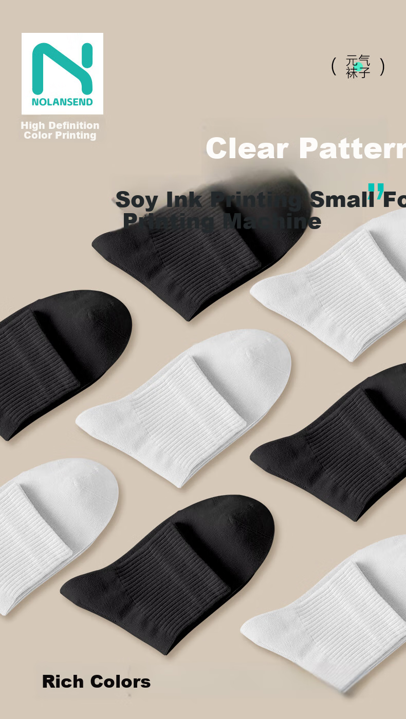 NOLANSEND Disposable Socks, Portable, Sweat-Absorbing, No-Wash Mid-Calf Socks, Essential for Military Training And Students, Black, 10 Pairs Per Pack 1