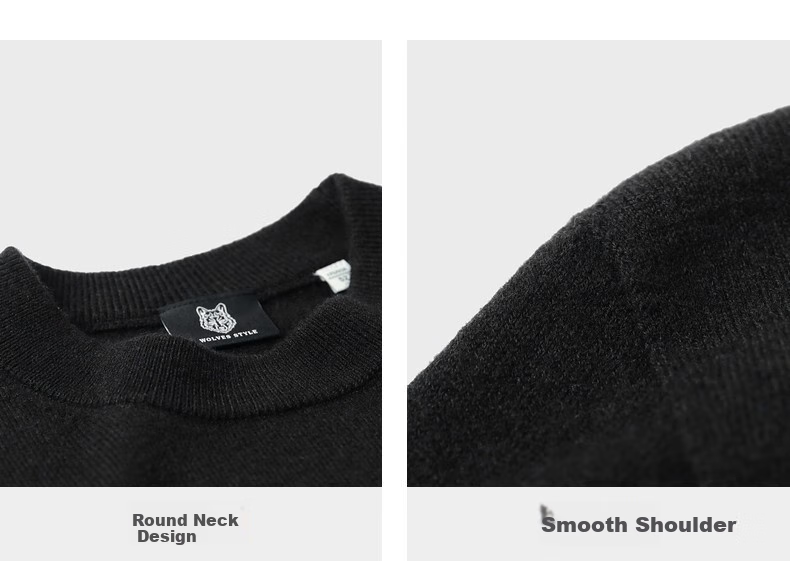 SEPTWOLVES Men's Wool Sweater, Autumn And Winter, Merino Wool Thin Style, Colorful, Cold-Resistant, Warm, Business Casual Base Layer Thin Sweater 13