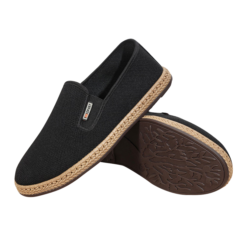 Yuzhaolin Casual Shoes Old Beijing Cloth Shoes Men Traditional Slip-On Lazy Shoes Middle-Aged and Elderly Dad Shoes Y1S-1012 Size 44