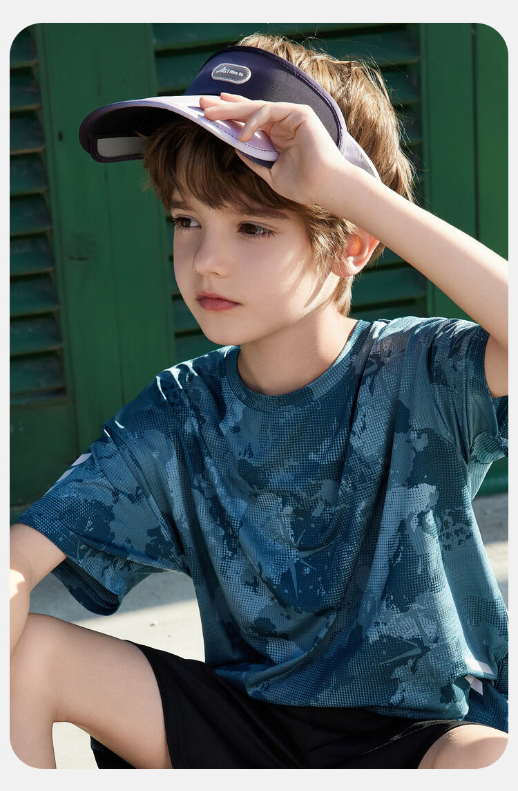 ASK JUNIOR Children's Clothing Set, Boys' Summer Thin Breathable Short-Sleeve T-Shirt And Shorts, Sports Running Two-Piece Set, Tennis Outfit 12