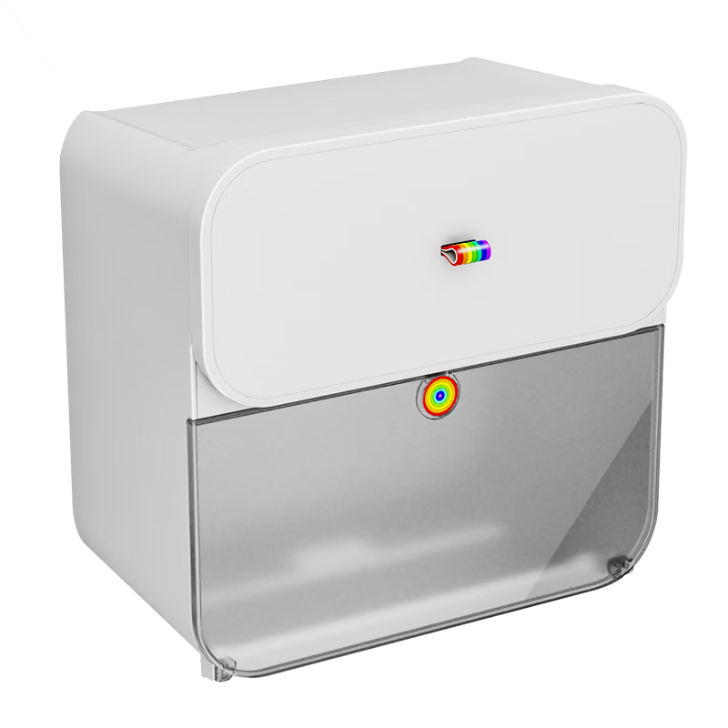 Jiabangshou Bathroom Toilet Paper Holder Punch-Free Wall-Mounted Tissue Box Toilet Tissue Rack Bathroom Storage Tissue Dispenser Box