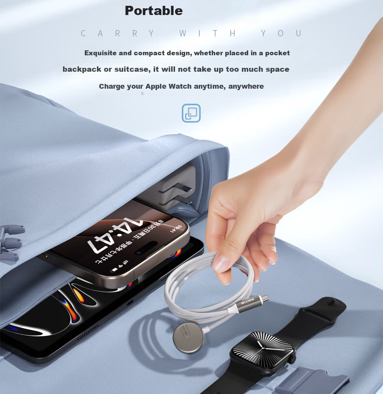 Lanxingxiansheng Compatible with Apple Watch Charger, Apple Watch/4th Generation Noise-Cancelling Earphones Magnetic Wireless Charging Safe Fast Charging Magnetic Base 11