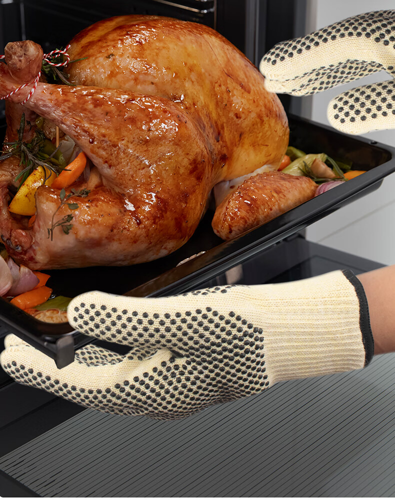 Shandouao Heat-Resistant Gloves, 500 Degrees Insulation Anti-Scalding SD-GW400 Non-Slip Gloves, 1 Pair 5