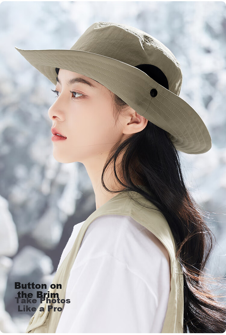 JIUMU Sun Protection Hat for Women, Sun Visor Cap, Fisherman Hat, Summer Outdoor Face-Covering UV Protection Hat for Wome 7