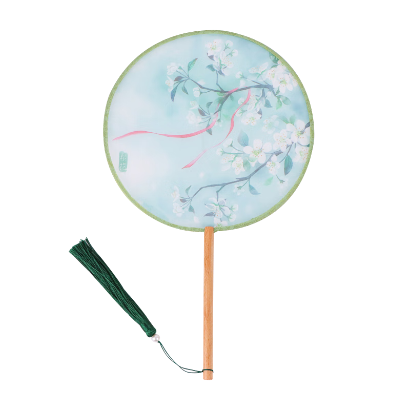 TaTanice Chinese Classical Double-Sided Palace Fan Dance Performance Round Fan Gift for Foreigners Birthday