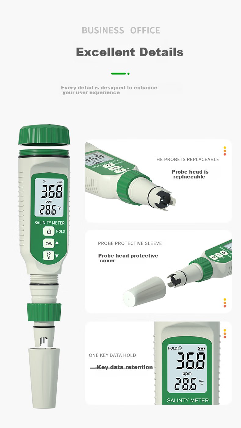 Xima AR8012 Salinity Meter, Aquarium Fish Farming Pen-Type Salinity Pen, Food And Beverage Salinity Detector 8