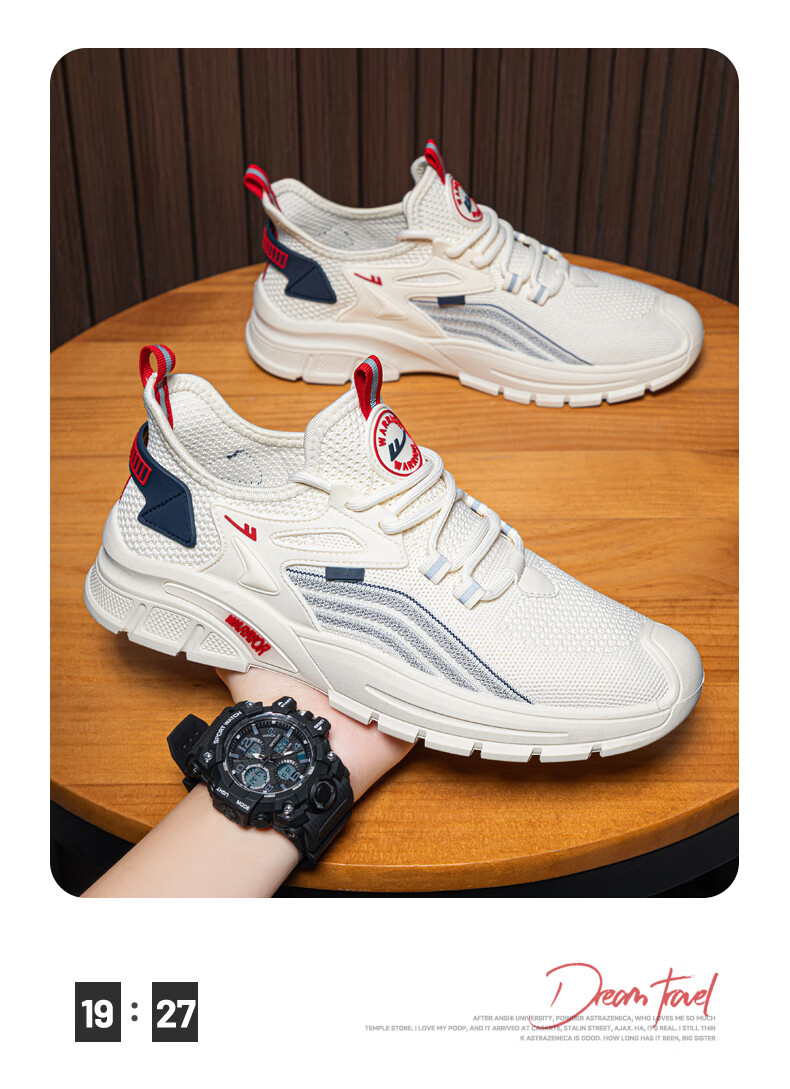 Warrior Official Men's Sports Shoes 2026 Summer New Breathable Casual Sneakers Black Size 39 11
