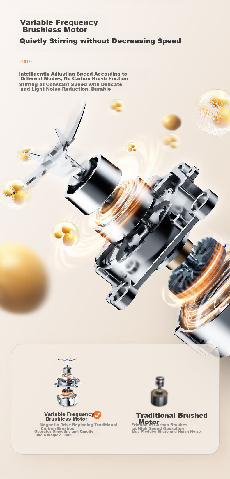 Midea High-Speed Blender, Home Soy Milk Maker, Detachable Multi-Function Food Processor, 1.75L Juicer for 3-5 People, Mixer, Baby Food Maker, Anti-Scalding BL1587 5