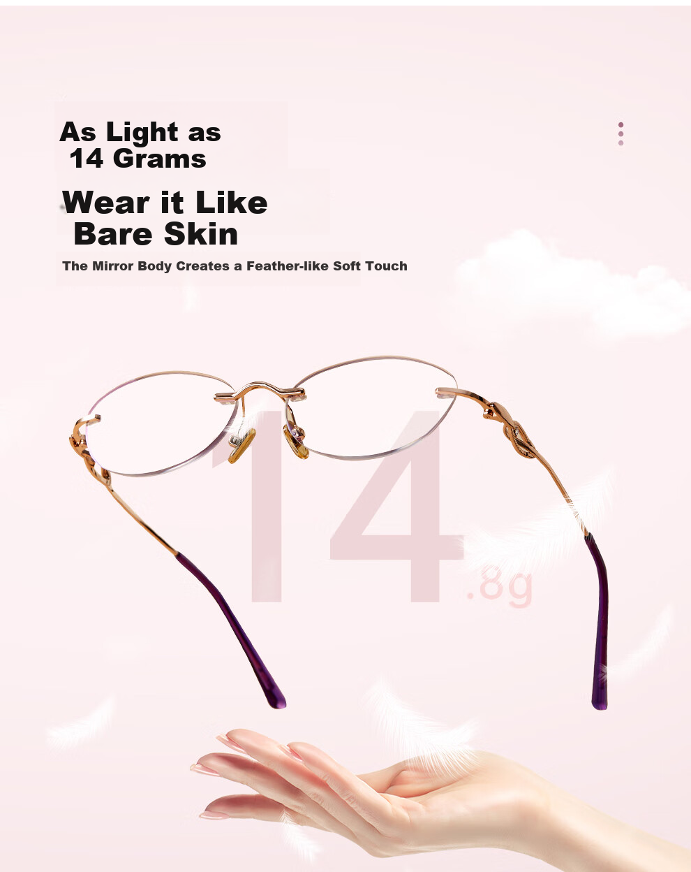 BORSIYZOL Reading Glasses for Women, Sold by JD, High-Definition Imported Anti-Blue Light Genuine Reading Glasses 8018, Purple, 150 Degrees 9