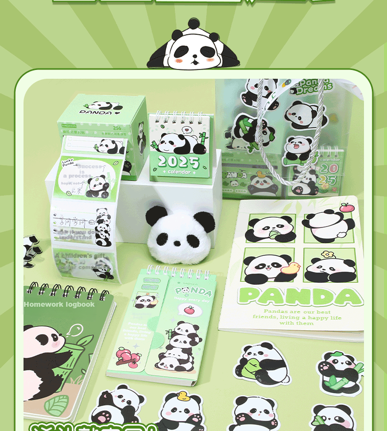 Shaonianban Stationery Gift Set, Mid-Autumn Festival Panda Souvenir, Children's Kindergarten And Primary School Holiday Learning Gift, Exam Reward for Boys And Girls, Birthday Gift Package for Kids 6