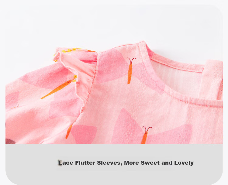 Minibala Girls' Pure Cotton Dress, Sweet Spring New Style [Artist Collaboration] 3