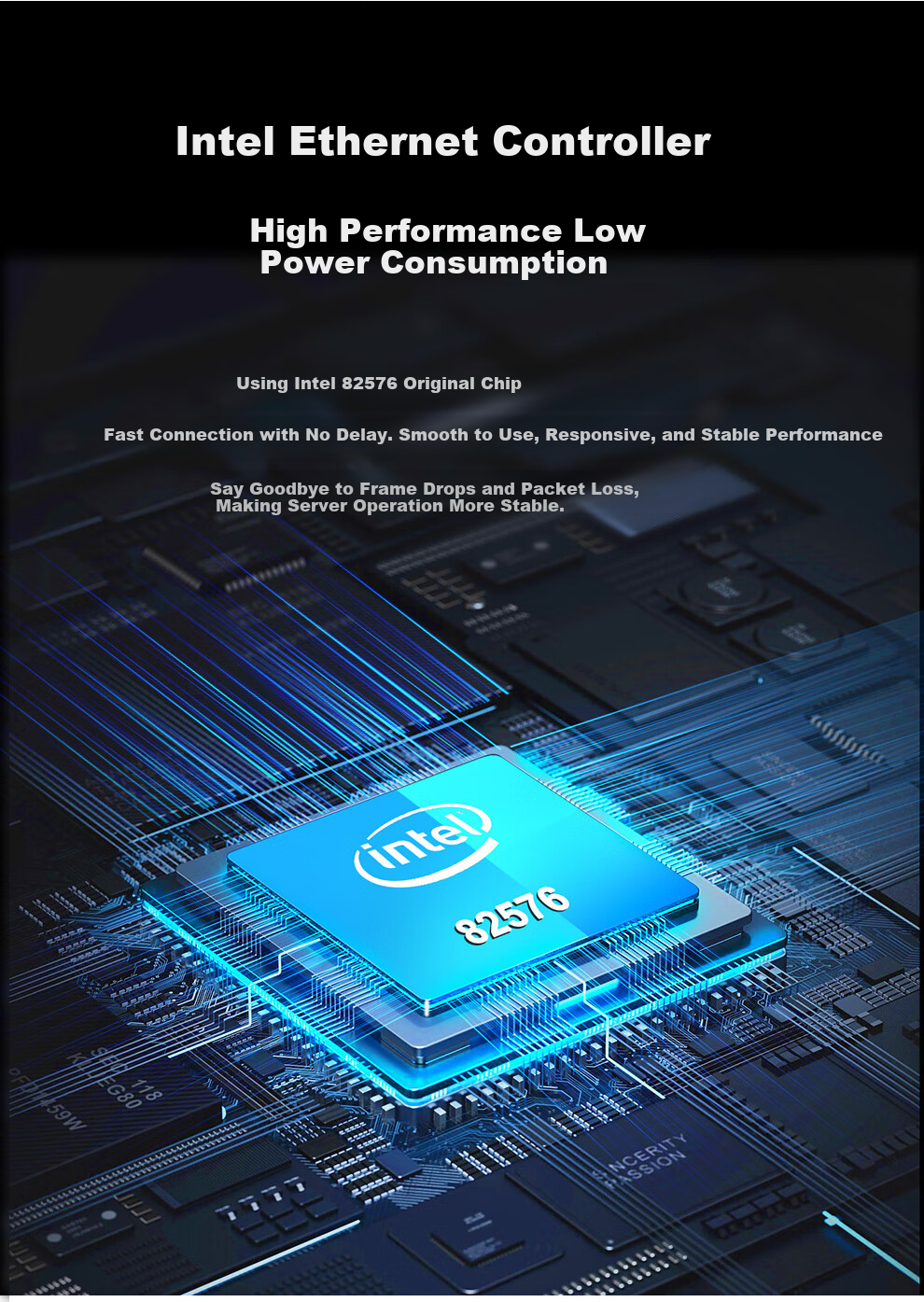 FLYBISH NA576-T2 PCI-E X1 Gigabit Dual-Port Server Network Card with Two Ports, Soft Router ROS Aggregation, Intel 82576 Chip 5