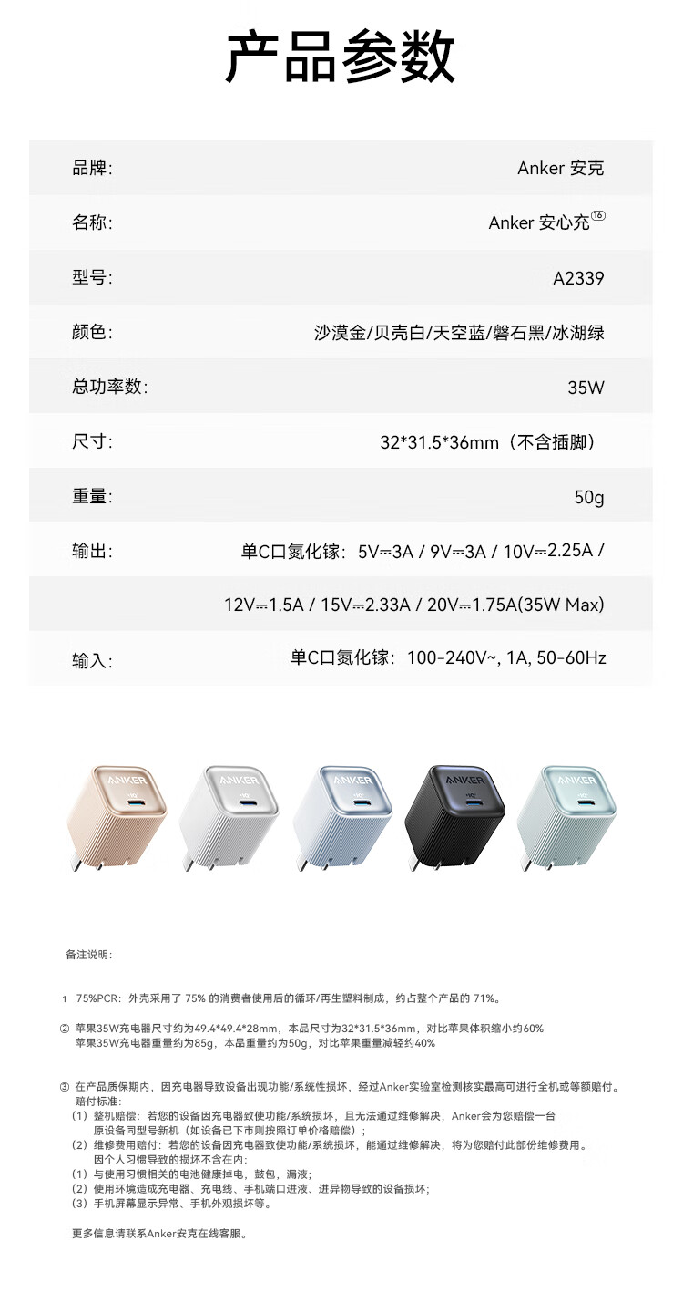 ANKE 35W Charger Safe Charging for Apple 17/16 GaN Type-C Fast Charging USB PD Compatible with IPhone 15 Pro Max Apple Phones IPad Plug Black 19