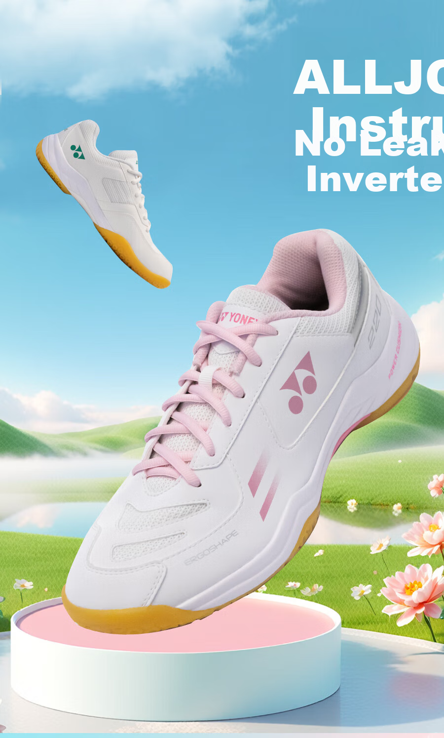 YONEX Badminton Shoes for Men And Women, Ultra-Light Breathable Shock-Absorbing Sports Shoes SHB220CR Beige Size 36 2
