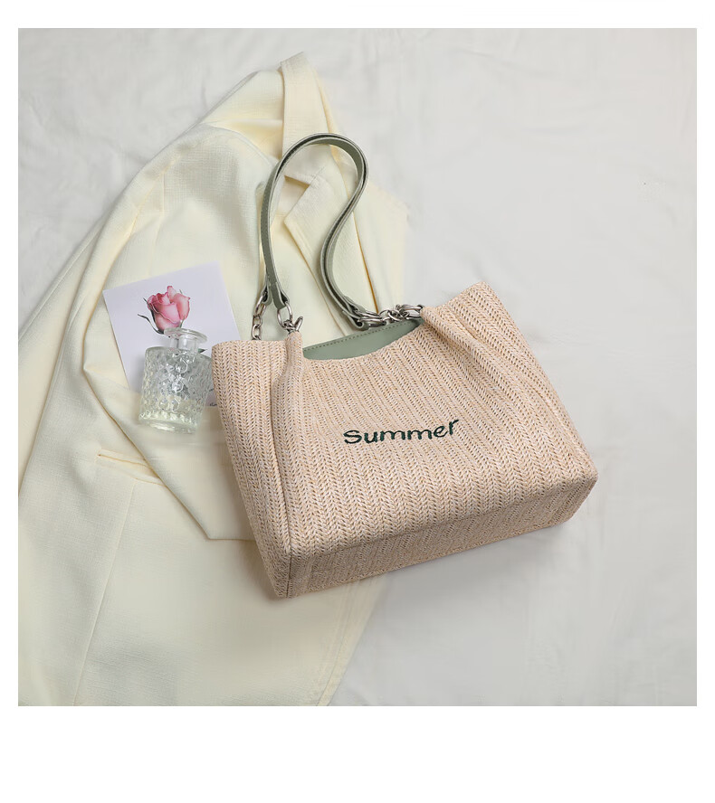 Aiqinghai Handbag, Women's Shoulder Bag, Tote Bag with Grass Weave, Practical Birthday And Mother's Day Gift for Mom 5