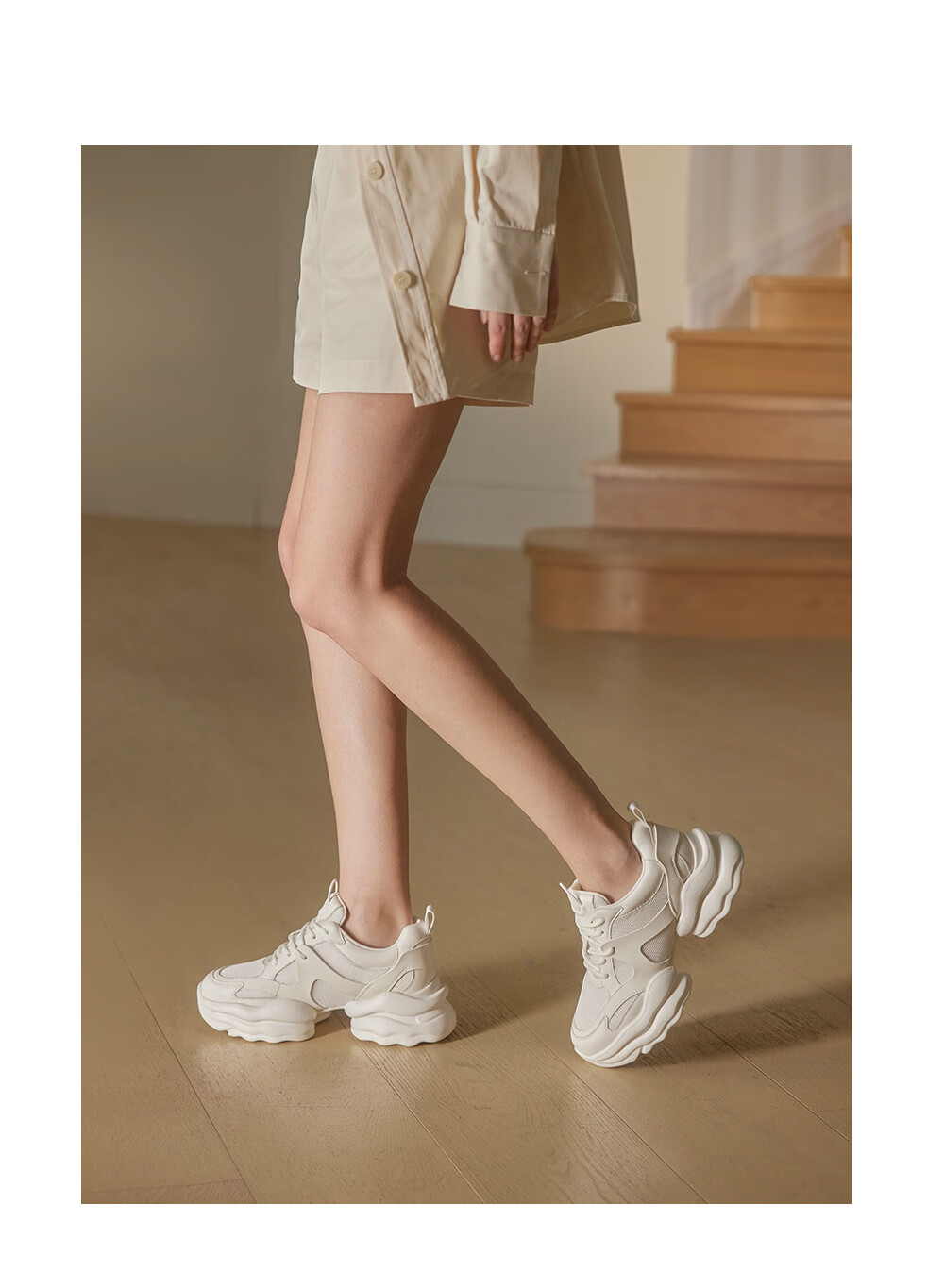 73Hours Celebrity-Inspired Women's Shoes, Yeyi Milk Jelly New Thick-Soled Heightening Sports Casual Dad Shoes for Wome 11