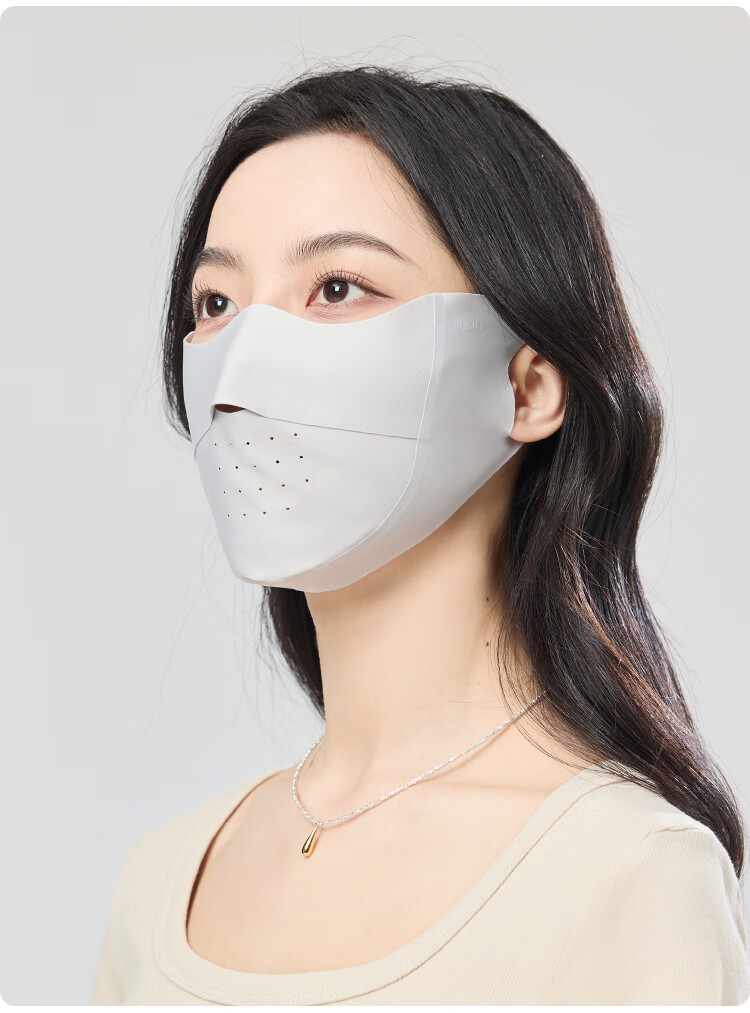 JIUMU Ice Silk Sun Protection Face Mask for Men And Women, Summer UV Protection, Sunshade, Cycling, 3D Eye Protection, Full Face UV Protection Mask 12