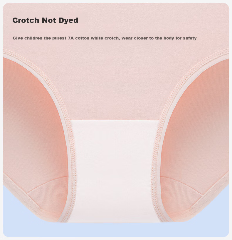 Like Uu Children's Underwear, Boys And Girls Pure Cotton Class A Underwear, Puberty Elementary School Students' Underwear [Girls' Triangle Combination 1] 10
