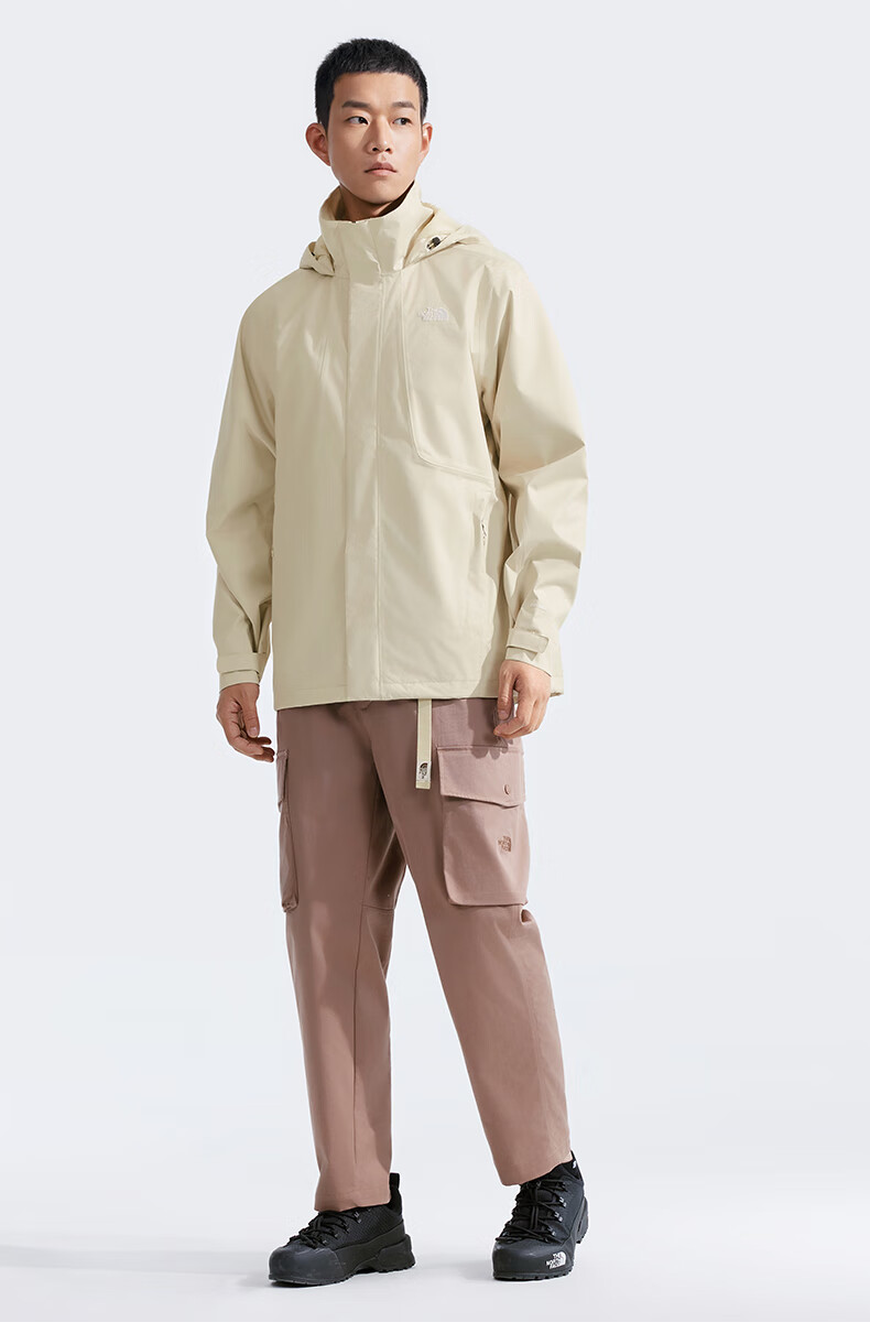 The North Face Men's Outdoor Windproof Single-Layer Hard Shell Jacket 8AUM, Gravel Sand/AWA, XL 6