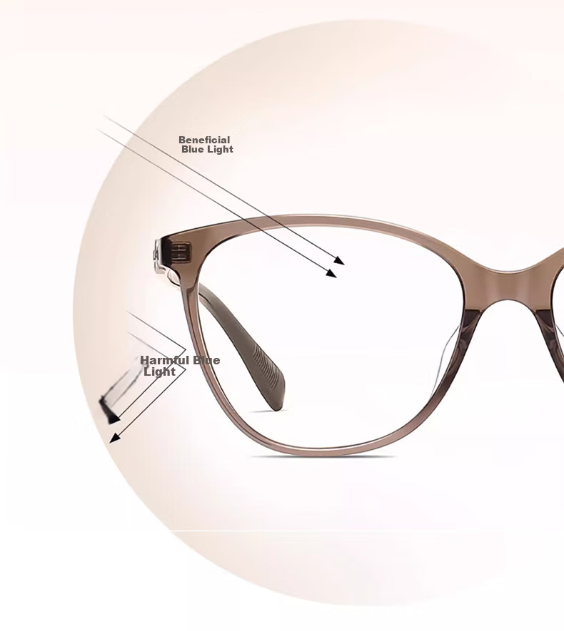 LOHO New 2024 Cat Eye Glasses for Women, Myopia, Anti-Blue Light, Slimming Frame, Bare Face Glasses, Prescription Available, YX8063 Orange 23