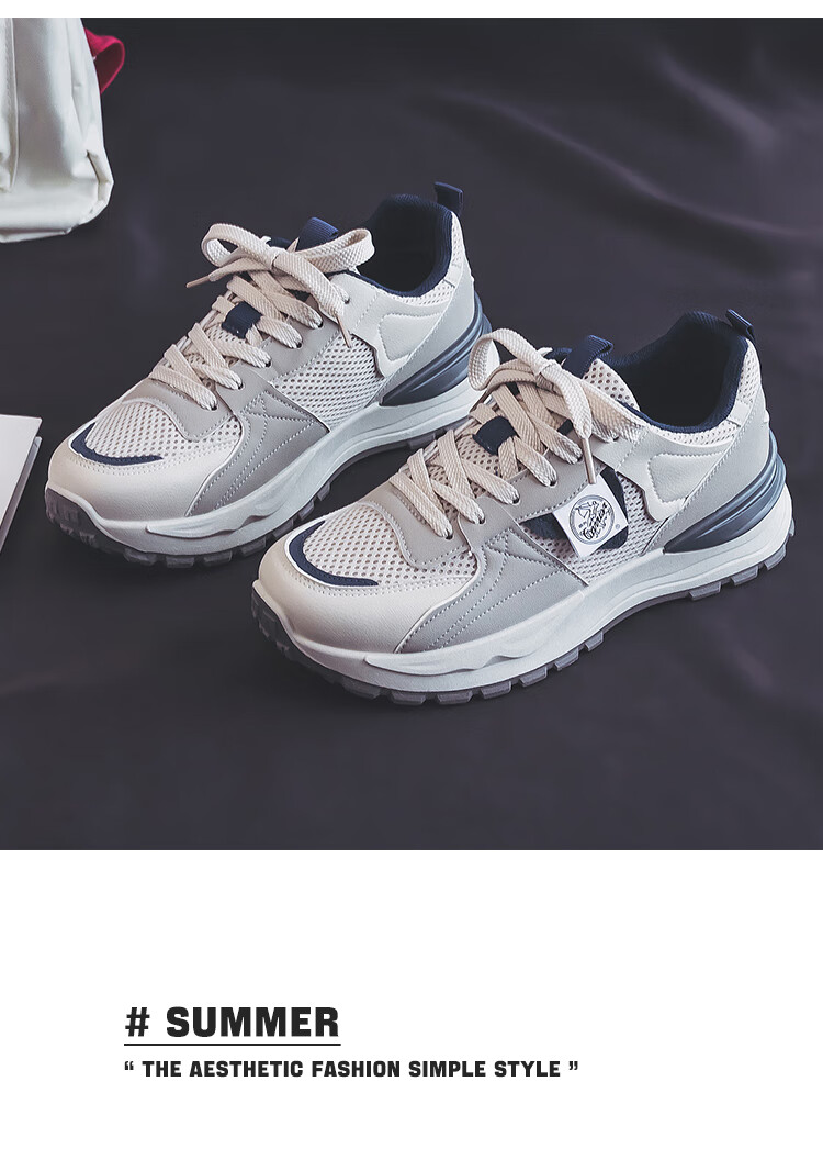 Warrior Women's Shoes 2026 Spring New Fashion Simple Versatile Casual Shoes Gray Blue Size 39 (245mm) 15