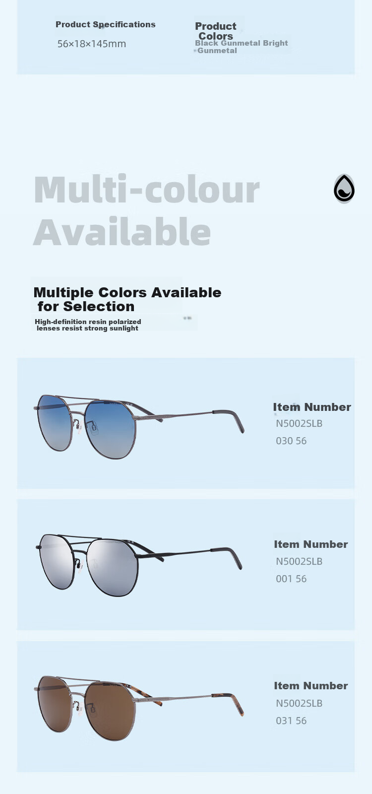 NAUTICA Polygonal Men's Trendy Sunglasses N5002SLB, 001-Black, 031-Brow 5