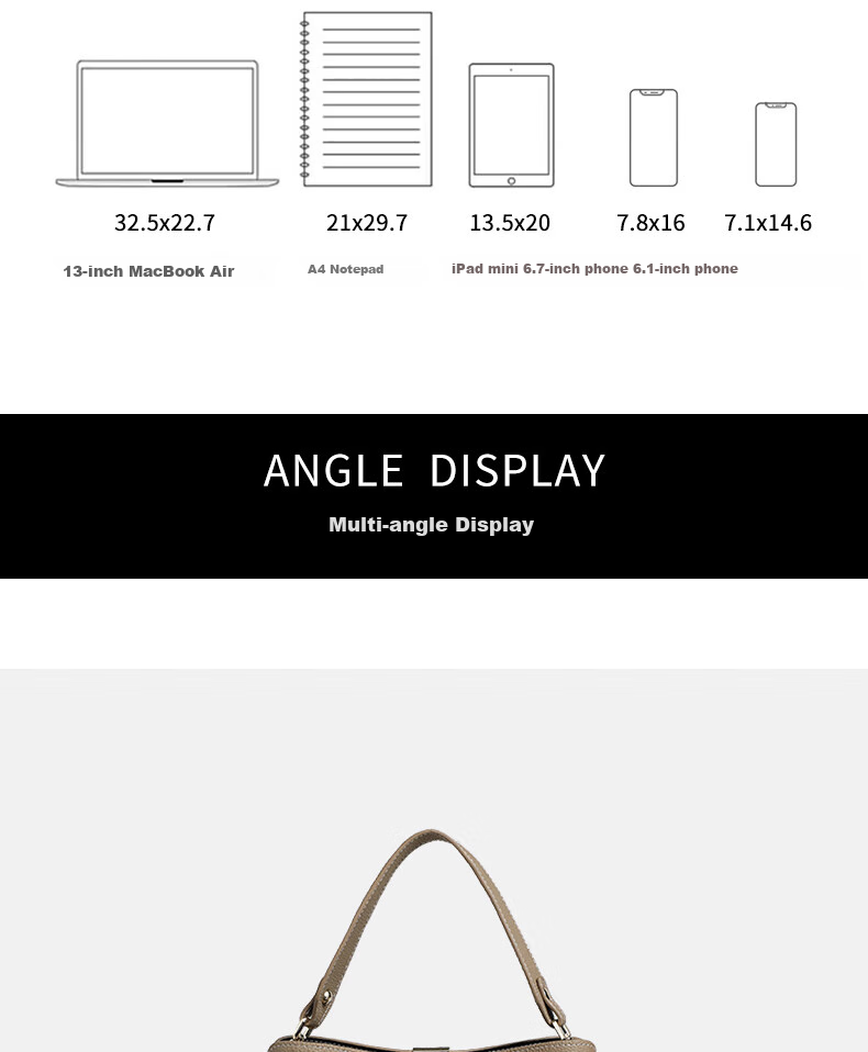 C.BANNER Women's Handbag, Top-Grain Leather Bucket Bag, Shoulder Crossbody Tote Bag, Practical Birthday And Mother's Day Gift for Mom 7