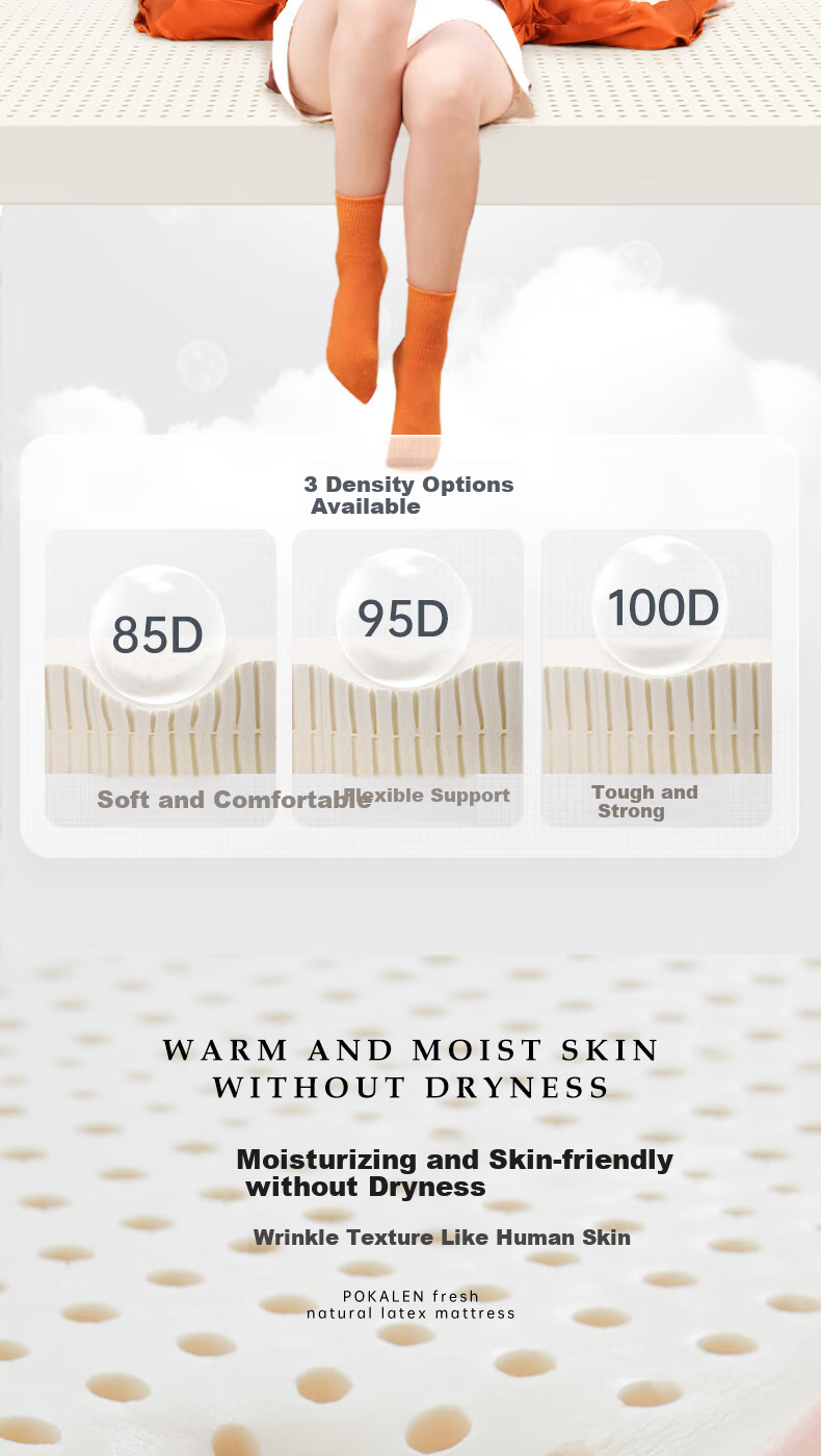POKALEN Thai Natural Latex Mattress, Made in Thailand, Original Import, 95% Pure Natural High Content 11