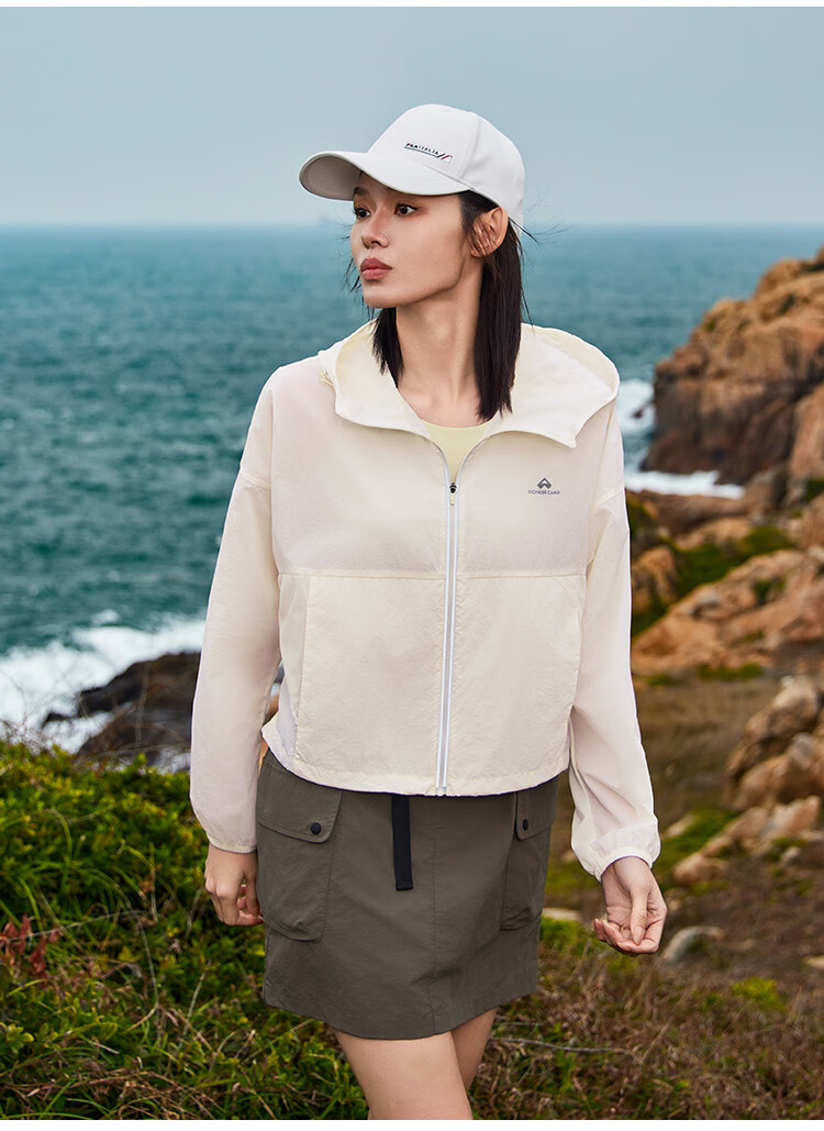 Pioneer Camp Sun Protection Clothing for Women, Summer Outdoor UPF50 Cool-Feeling Breathable Lightweight Sportswear Skin Coat Jacket, Milk White, M 9