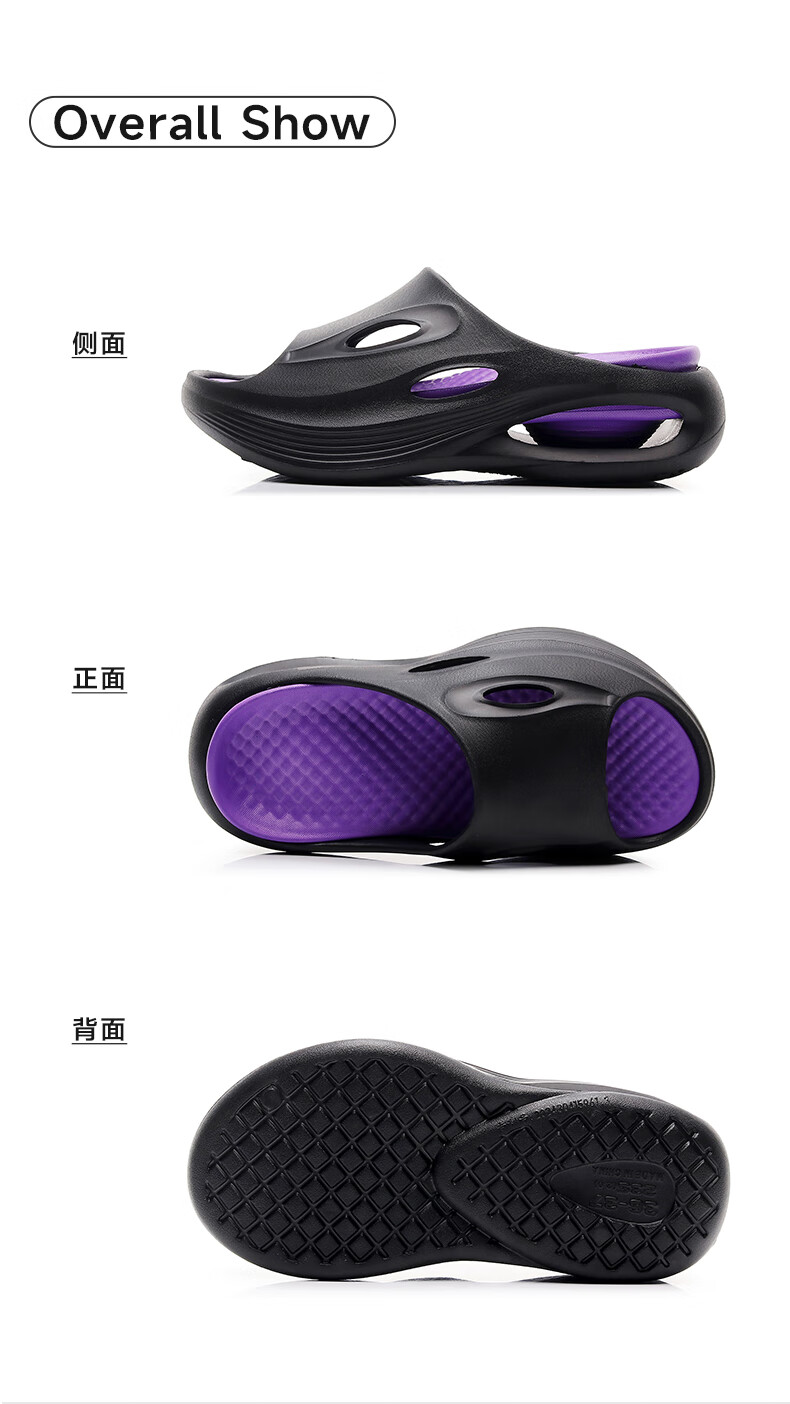 GUOLUOFEI Sports Slippers for Men, Summer Outdoor Casual Trendy Thick-Soled Non-Slip Sandals for Women, Black And White, Size 36-37 2