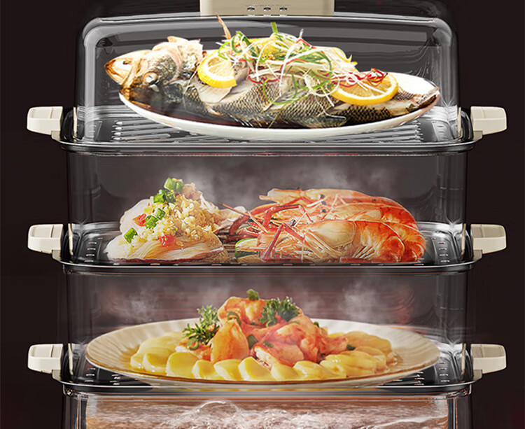 Joyoung 22L Three-Layer Large Capacity Electric Steamer Pot with Dual Rotary Timer And Heat Control, Breakfast Pot, Steamed Bun Pot DZ220HG-GZ536 14
