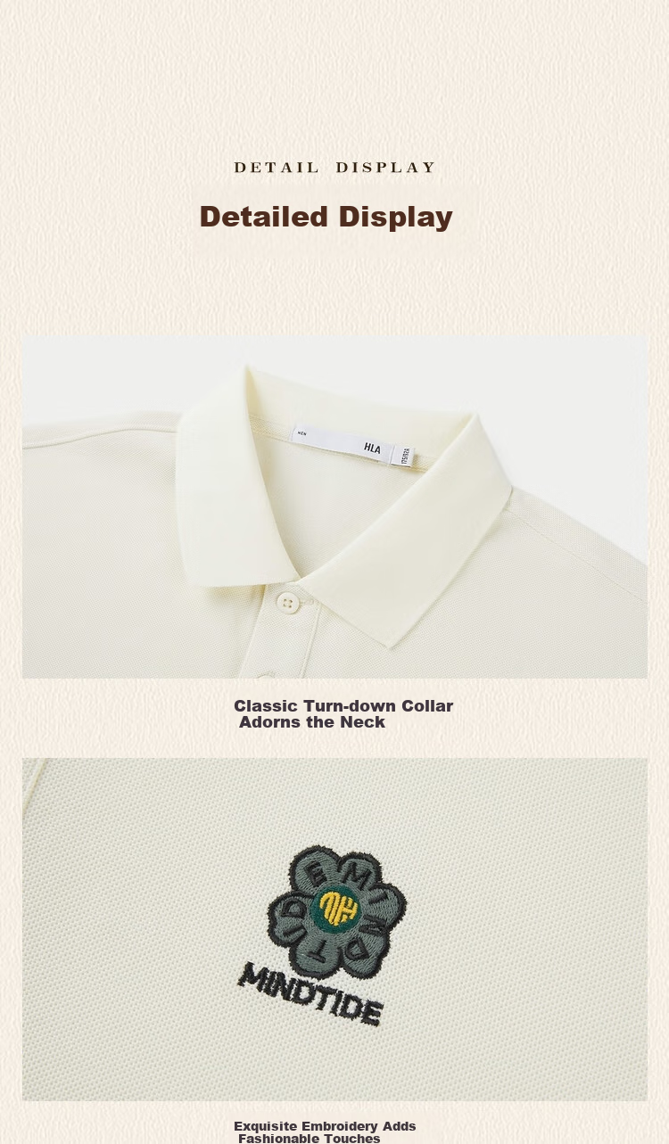 HLA Short-Sleeve Polo Shirt for Men, Yixin Cooling Sensation, Plus Size, Summer Wear 16