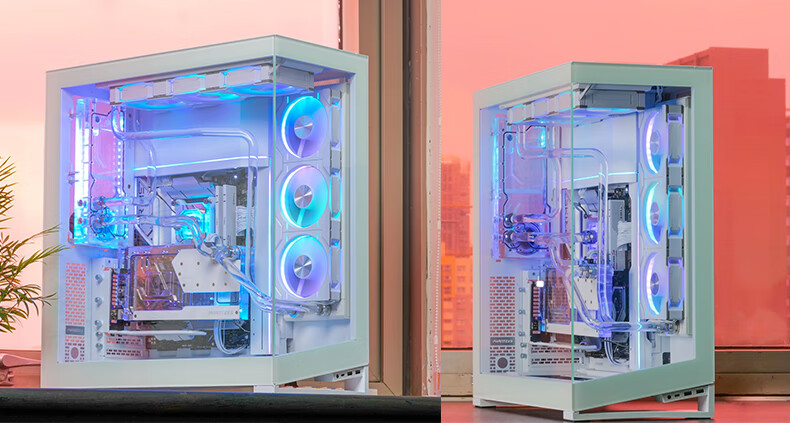 PHANTEKS NV7 White Panoramic View, Pillarless Panoramic Case (Replaceable I/O Ports, Supports 3x360 Water Cooling, ARGB Dual Long Graphics Cards, Dual Channel Light Control) 38