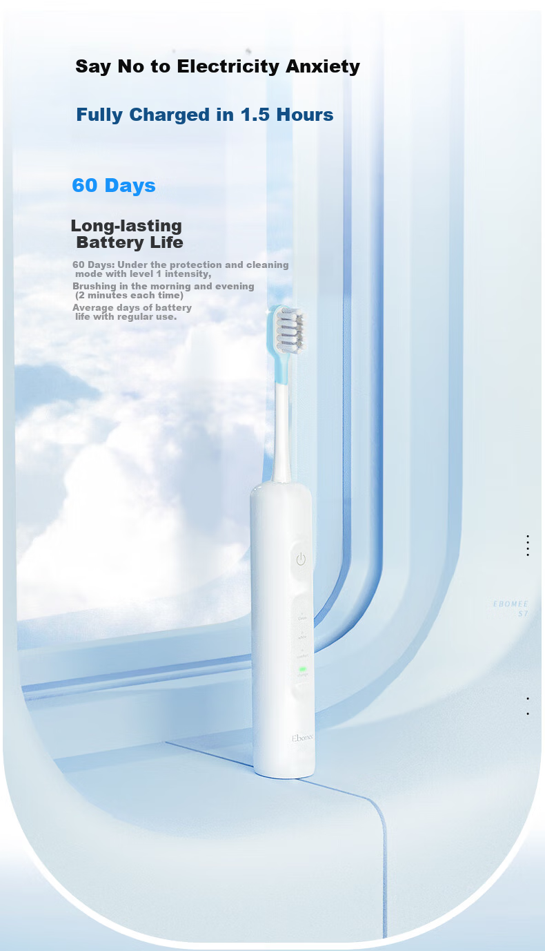 Ebonee Electric Toothbrush, Adult Couple Edition, Birthday Gift for Men And Women, Soft Bristles for Whitening, Dental Care Sonic Toothbrush, S7 Black Father's Day Gift 16