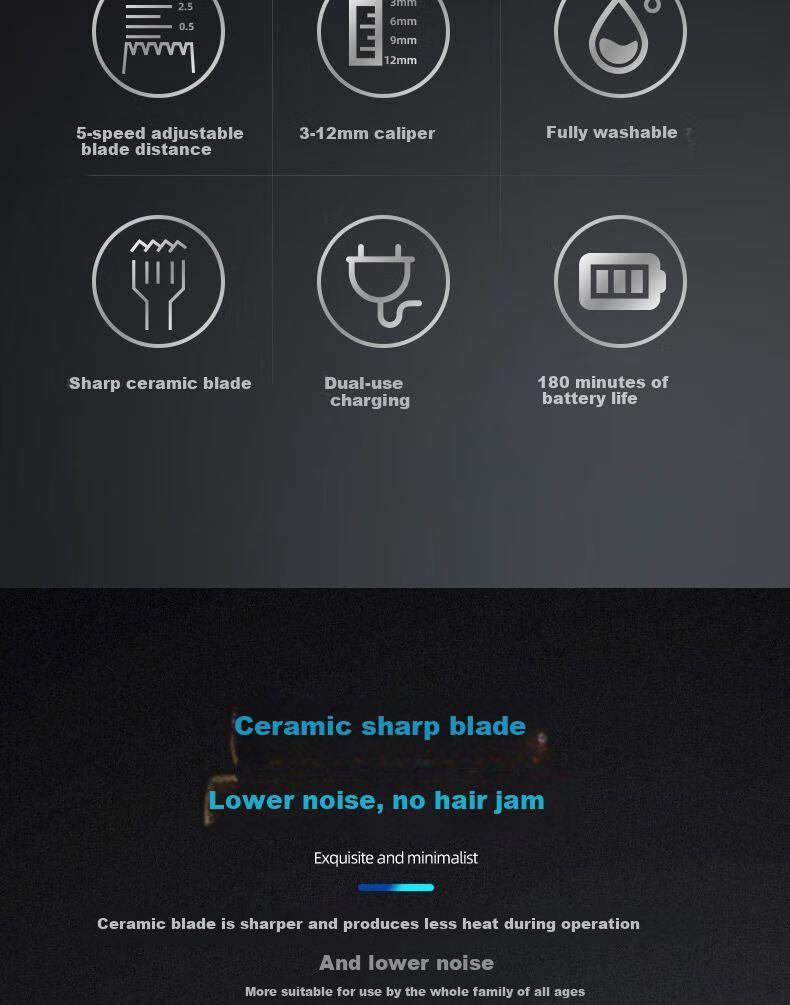 FLYCO Professional Electric Hair Clipper Smart Cordless Hair Trimmer for Adults and Kids Home Use Haircut Tool FC5916 3