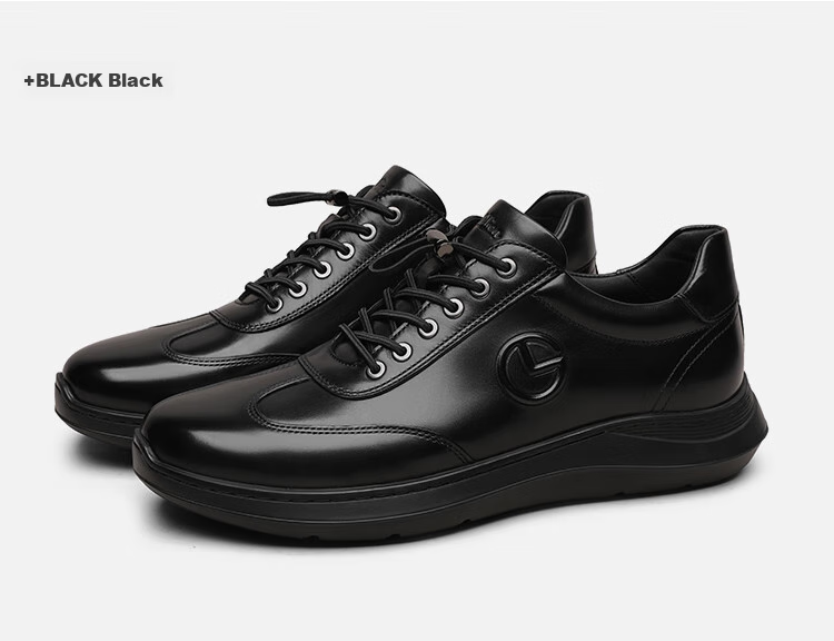 Goldlion [Spring And Summer Refresh] Men's Business Leather Shoes, Breathable Comfortable Slip-On Casual Shoes G550330639AAA Black Size 40 9