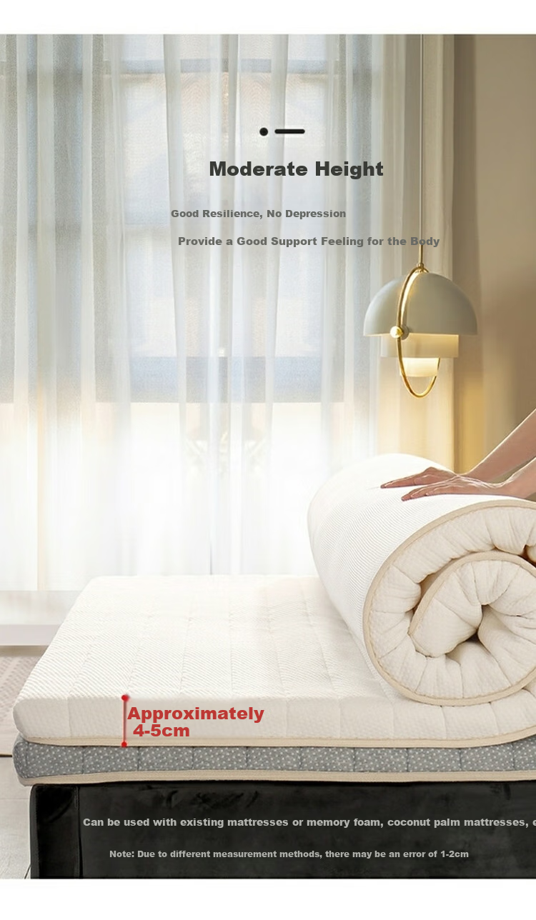 Shuixingjiafang Latex Mattress, Student Dormitory Bedding, Floor Sleeping Pad, Single Tatami Soft Mattress, for 0.9-Meter Bed 11